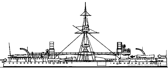 Ship RN Ruggiero di Lauria [Battleship] (1889) - drawings, dimensions, pictures